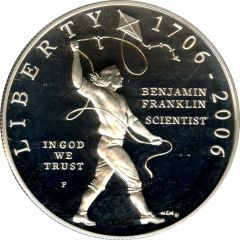 1 Dollar Benjamin Franklin Tercentenary, Scientist