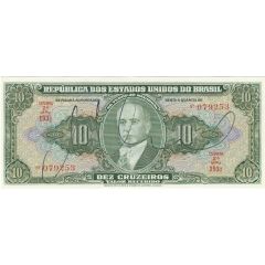 10 Cruzeiros Thesouro Nacional, 2nd print, Autographed