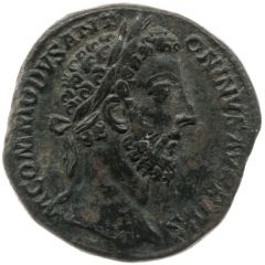 Sestertius - Commodus ANN AVG P M TR P VIII IMP VI COS III P P S C, Annona