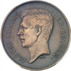 4 Belga / 20 Francs - Albert I Dutch text - Pattern