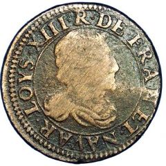 Double Tournois - Louis XIII Stenay mint, 6th type