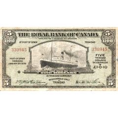 5 Dollars / 1 Pound 10 Pence Royal Bank of Canada
