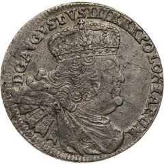 Dwuzłotówka koronna / 8 Groszy - August III Sas Lipsk mint