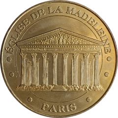 Monnaie de Paris Tourist Token - Paris Eglise de la Madeleine - Façade nord