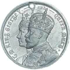 Medal - George V Coronation, Fattorini, white metal