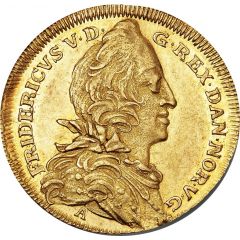 1 Ducat - Frederik V Armored bust