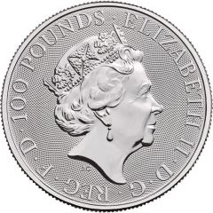 100 Pounds - Elizabeth II Yale of Beaufort, 1 oz Fine Platinum