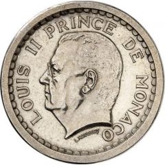 2 Francs - Louis II Silver Piedfort Essai