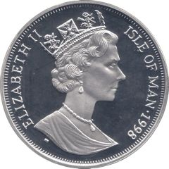 1 Crown - Elizabeth II World Cup France - shot on goal; Silver Proof