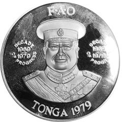 2 Pa`anga - Taufa`ahau Tupou IV Humpback Whale, Silver Proof issue