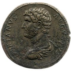 Sestertius - Hadrian IVSTITIA AVG P P COS III S C, Justitia