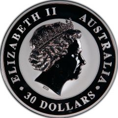 30 Dollars - Elizabeth II 4th Portrait - Australian Kookaburra