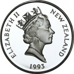 2 Dollars - Elizabeth II 3rd Portrait, Sacred Kingfisher, Silver Proof