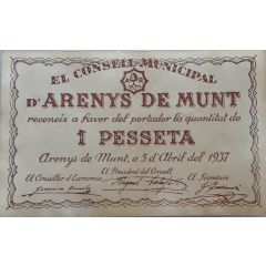 1 Peseta Arenys de Munt