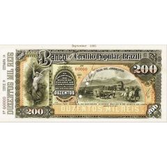 200 Mil Réis Banco de Crédito Popular do Brazil