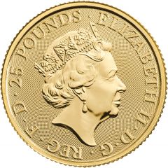 25 Pounds - Elizabeth II Posthumous, Yale of Beaufort, 1/4 oz Fine Gold