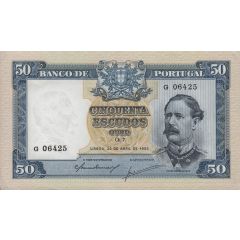 50 Escudos 7th. print, 1st. type