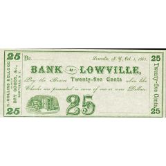 25 Cents Bank of Lowville