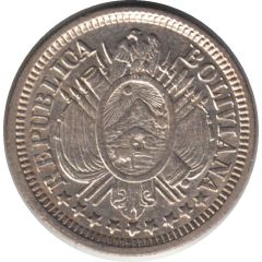 10 Centavos Type 2 lettering `LA UNION ES LA FUERZA`