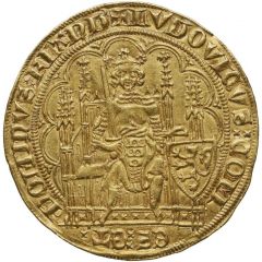 Gold Ecu - Louis I of Nevers