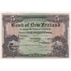 5 Pounds Bank of New Zealand, Without text on back