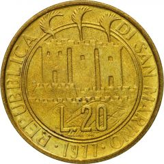 20 Lire The footprint of man`s insecticides
