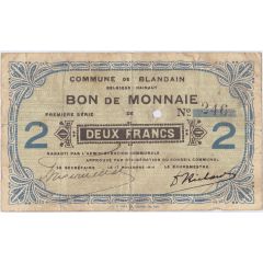 2 Francs Commune de Blandain