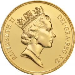 5 Sovereigns - Elizabeth II 3rd portrait, Brilliant Uncirculated