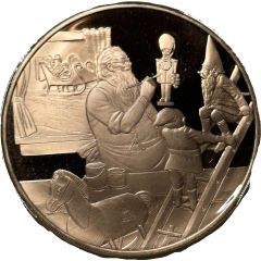 Holiday Greeting Card Medal - Santa`s Workshop