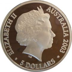 5 Dollars - Elizabeth II 4th Portrait - Finale - Australia`s Volunteers