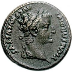 Æ2 - Tiberius ROM ET AVG, altar of Gauls