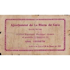 1 Peseta La Riera de Gaià