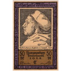 50 Pfennig Lutherhalle, T