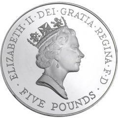 5 Pounds - Elizabeth II Queen`s 70th Birthday, Silver Proof