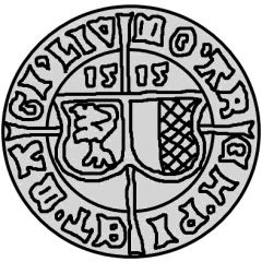 1 Ferding - Wolter von Plettenberg and Jasper Linde Riga, curved shield, child to the right