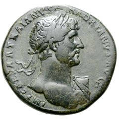 Sestertius - Hadrian PONT MAX TR POT COS IIFORT REDS C, Fortuna