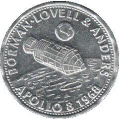 Token - Shell - Man in Flight #19 - Borman, Lovell and Anders, Apollo 8, 1968