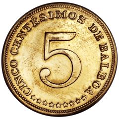 5 Centesimos Pattern; Uniface Reverse; Piefort