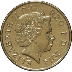 1 Pound - Elizabeth II 4th portrait, Thistle and Bluebell