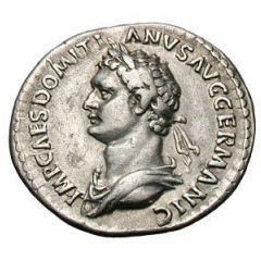 Denarius - Domitian P M TR POT III IMP V COS X P P, Minerva