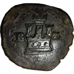 2 Maravedis - Felipe II Burgos,low grade billon