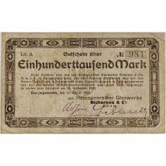100 000 Mark Herzogenrath, Glaswerke Bicheroux