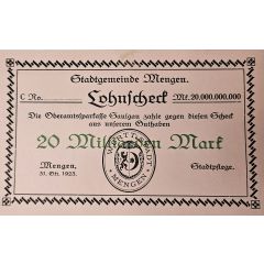 20 000 000 000 Mark Lohnscheck
