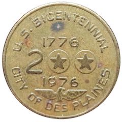 Parking Token - Des Plaines, Illinois Bicentennial