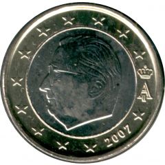 1 Euro - Albert II 2nd map, 1st type, 1st portrait