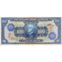 100 Cruzeiros overprint on 100 Mil Réis P# 70
