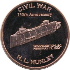 1 oz Copper Civil War - H.L. Hunley