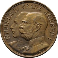 Medal - Brotherhood in arms between Wilhelm II and Franz Joseph I