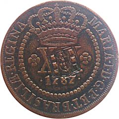 40 Réis - João Prince Regent Countermarked 20 Réis