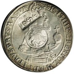 Jefimok Rouble - Alexey Mikhailovich Countermarked over `Poland Sigismund III Thaler 1630`